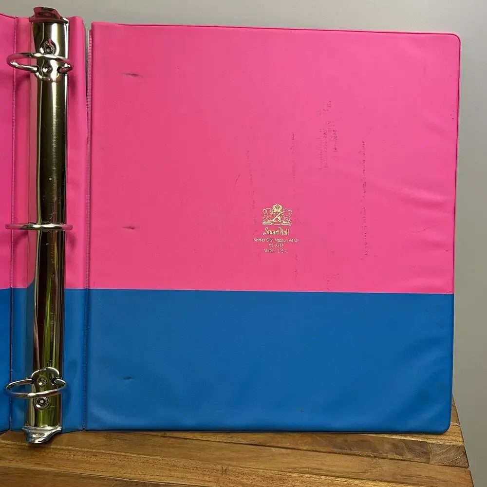 Vintage Lisa Frank 3 Ring Binder Lips Lipstick Rainbow Colorful Cheetah